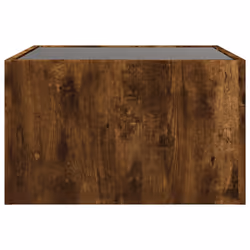 vidaXL Coffee Table with Infinity LED Hall Tea End Table Side Table Sonoma Oak - smoked oak, 50 x 50 x 30 cm - Additional view 6