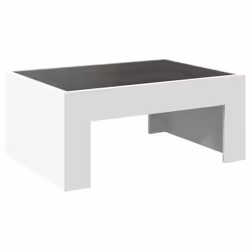 vidaXL Coffee Table with Infinity LED Hall Tea End Table Side Table Sonoma Oak - white, 70 x 50 x 30 cm - Additional view 7