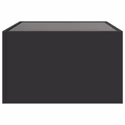 vidaXL Coffee Table with Infinity LED Hall Tea End Table Side Table Sonoma Oak - black, 70 x 50 x 30 cm - Additional view 6