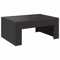 vidaXL Coffee Table with Infinity LED Hall Tea End Table Side Table Sonoma Oak - black, 70 x 50 x 30 cm - Additional view 7