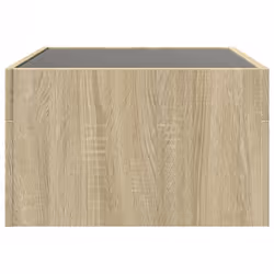vidaXL Coffee Table with Infinity LED Hall Tea End Table Side Table Sonoma Oak - sonoma oak, 70 x 50 x 30 cm - Additional view 6