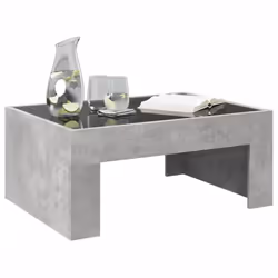 vidaXL Coffee Table with Infinity LED Hall Tea End Table Side Table Sonoma Oak - concrete grey, 70 x 50 x 30 cm - Additional view 4
