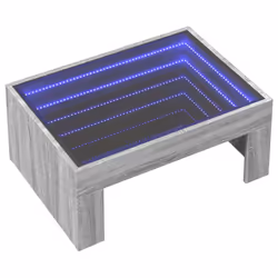 vidaXL Coffee Table with Infinity LED Hall Tea End Table Side Table Sonoma Oak - grey sonoma, 70 x 50 x 30 cm - Additional view 2