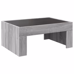 vidaXL Coffee Table with Infinity LED Hall Tea End Table Side Table Sonoma Oak - grey sonoma, 70 x 50 x 30 cm - Additional view 7