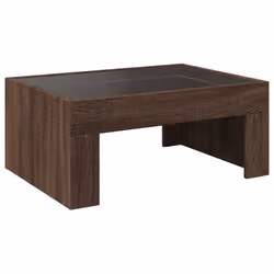vidaXL Coffee Table with Infinity LED Hall Tea End Table Side Table Sonoma Oak - brown oak, 70 x 50 x 30 cm - Additional view 7