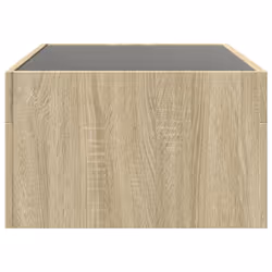 vidaXL Coffee Table with Infinity LED Hall Tea End Table Side Table Sonoma Oak - sonoma oak, 90 x 50 x 30 cm - Additional view 6