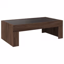 vidaXL Coffee Table with Infinity LED Hall Tea End Table Side Table Sonoma Oak - brown oak, 90 x 50 x 30 cm - Additional view 7