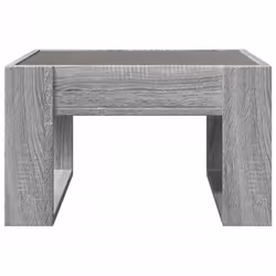 vidaXL Coffee Table with Infinity LED Hallway Tea End Table Side Table Black - grey sonoma, 50 x 53 x 30 cm - Additional view 6