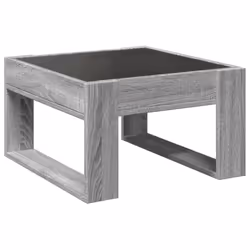 vidaXL Coffee Table with Infinity LED Hallway Tea End Table Side Table Black - grey sonoma, 50 x 53 x 30 cm - Additional view 7
