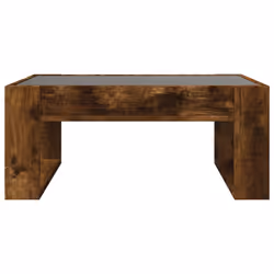 vidaXL Coffee Table with Infinity LED Hallway Tea End Table Side Table Black - smoked oak, 70 x 53 x 30 cm - Additional view 5