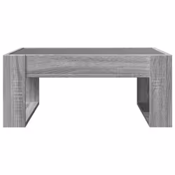 vidaXL Coffee Table with Infinity LED Hallway Tea End Table Side Table Black - grey sonoma, 70 x 53 x 30 cm - Additional view 5