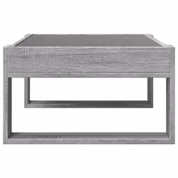 vidaXL Coffee Table with Infinity LED Hallway Tea End Table Side Table Black - grey sonoma, 70 x 53 x 30 cm - Additional view 6