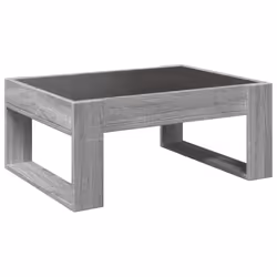 vidaXL Coffee Table with Infinity LED Hallway Tea End Table Side Table Black - grey sonoma, 70 x 53 x 30 cm - Additional view 7