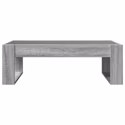 vidaXL Coffee Table with Infinity LED Hallway Tea End Table Side Table Black - grey sonoma, 90 x 53 x 30 cm - Additional view 5