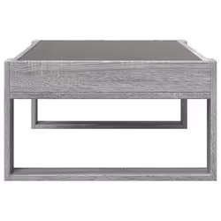 vidaXL Coffee Table with Infinity LED Hallway Tea End Table Side Table Black - grey sonoma, 90 x 53 x 30 cm - Additional view 6