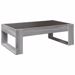 vidaXL Coffee Table with Infinity LED Hallway Tea End Table Side Table Black - grey sonoma, 90 x 53 x 30 cm - Additional view 7