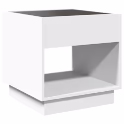vidaXL Coffee Table with Infinity LED Hallway End Table Accent Side Table - white, 50 x 50 x 50 cm - Additional view 7