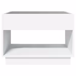 vidaXL Coffee Table with Infinity LED Hallway End Table Accent Side Table - white, 70 x 50 x 50 cm - Additional view 5