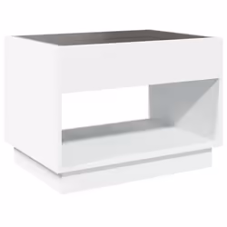 vidaXL Coffee Table with Infinity LED Hallway End Table Accent Side Table - white, 70 x 50 x 50 cm - Additional view 7