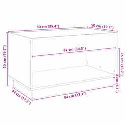 vidaXL Coffee Table with Infinity LED Hallway End Table Accent Side Table - white, 90 x 50 x 50 cm - Additional view 3