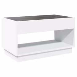 vidaXL Coffee Table with Infinity LED Hallway End Table Accent Side Table - white, 90 x 50 x 50 cm - Additional view 7