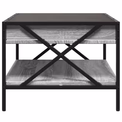 vidaXL Coffee Table with Infinity LED Hallway End Table Side Table Sonoma Oak - grey sonoma, 70 x 50 x 38 cm - Additional view 6