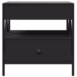 vidaXL Coffee Table with Infinity LED Hallway Accent End Table Side Table - black, 50 x 50 x 51 cm - Additional view 5