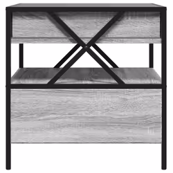 vidaXL Coffee Table with Infinity LED Hallway Accent End Table Side Table - grey sonoma, 50 x 50 x 51 cm - Additional view 7