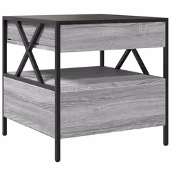 vidaXL Coffee Table with Infinity LED Hallway Accent End Table Side Table - grey sonoma, 50 x 50 x 51 cm - Additional view 8