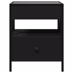 vidaXL Coffee Table with Infinity LED Hallway Accent End Table Side Table - black, 40 x 40 x 51 cm - Additional view 5