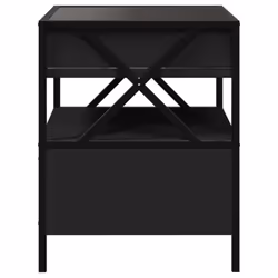 vidaXL Coffee Table with Infinity LED Hallway Accent End Table Side Table - black, 40 x 40 x 51 cm - Additional view 6