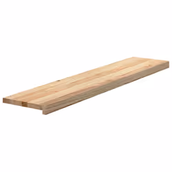 vidaXL Stair Treadss Step Mat Door Mat Tread Mat Untreated Solid Wood Oak - natural, 120 x 30 x 2 cm/ 8 pcs