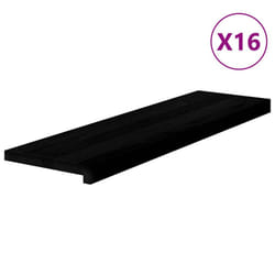 vidaXL Stair Treadss Step Mat Door Mat Tread Mat Untreated Solid Wood Oak - dark brown, 90 x 30 x 2 cm/ 16 pcs