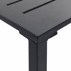 vidaXL Garden Bar Set Outdoor Bistro Set Bar Stool Black Powder-coated Steel - 200 x 99 x 110 cm/ 9 piece - Additional view 10