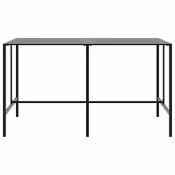 vidaXL Garden Bar Set Outdoor Bistro Set Bar Stool Black Powder-coated Steel - 200 x 99 x 110 cm/ 9 piece - Additional view 4