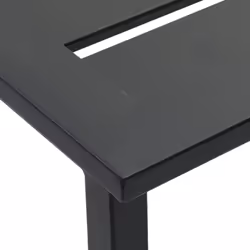 vidaXL Garden Bar Set Outdoor Bistro Set Bar Stool Black Powder-coated Steel - 200 x 99 x 110 cm/ 9 piece - Additional view 7