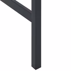 vidaXL Garden Bar Set Outdoor Bistro Set Bar Stool Black Powder-coated Steel - 200 x 99 x 110 cm/ 9 piece - Additional view 9