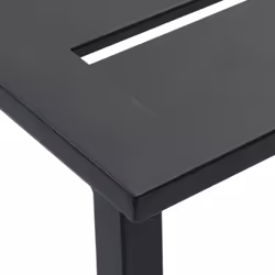 vidaXL Garden Bar Set Outdoor Bistro Set Bar Stool Black Powder-coated Steel - 200 x 99 x 110 cm/ 11 piece - Additional view 7