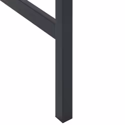 vidaXL Garden Bar Set Outdoor Bistro Set Bar Stool Black Powder-coated Steel - 200 x 99 x 110 cm/ 11 piece - Additional view 9