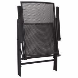 vidaXL Reclining Garden Chair Set Armchair Anthracite Powder-coated Steel - 80 x 72.5 cm/ 5 piece - Additional view 5