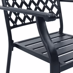 vidaXL Stackable Garden Chair Set Seat 5 pcs Anthracite Powder-coated Steel - 110 x 72.5 cm/ 5 piece - Additional view 7