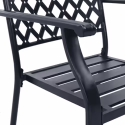 vidaXL Stackable Garden Chair Set Seat 5 pcs Anthracite Powder-coated Steel - 110 x 72.5 cm/ 7 piece - Additional view 7