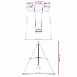 vidaXL Outdoor Swing Set with Swing Garden Play Swing Seat Kids Swing Set - Additional view 9