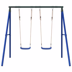 vidaXL Outdoor Swing Set with 2 Swings Garden Play Swing Seat Kids Swing Set