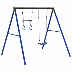 vidaXL Outdoor Swing Set with Swing and Trapeze Play Swing Kids Swing Set - Additional view 4