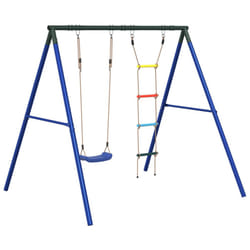 vidaXL Outdoor Swing Set with Swing and Ladder Play Swing Seat Kids Swing Set