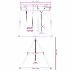 vidaXL Outdoor Swing Set with Swing and Disc Swing Play Swing Kids Swing Set - Additional view 9