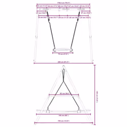 vidaXL Outdoor Swing Set with Nest Swing Garden Play Swing Seat Kids Swing Set - Additional view 8