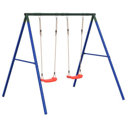 vidaXL Outdoor Swing Set with 2 Swings Garden Play Swing Seat Kids Swing Set
