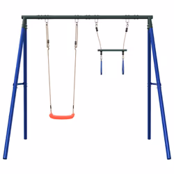 vidaXL Outdoor Swing Set with Swing and Trapeze Play Swing Kids Swing Set - Additional view 2